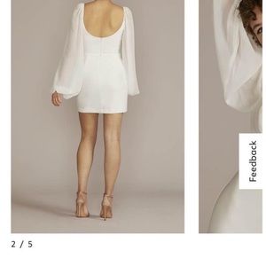 David’s Bridal white wedding dress